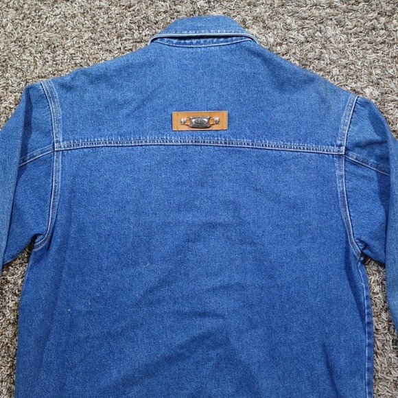 Paco Denim Jacket Mens Size M Long Sleeve Button Front Pocket Blue Cotton - Picture 10 of 13